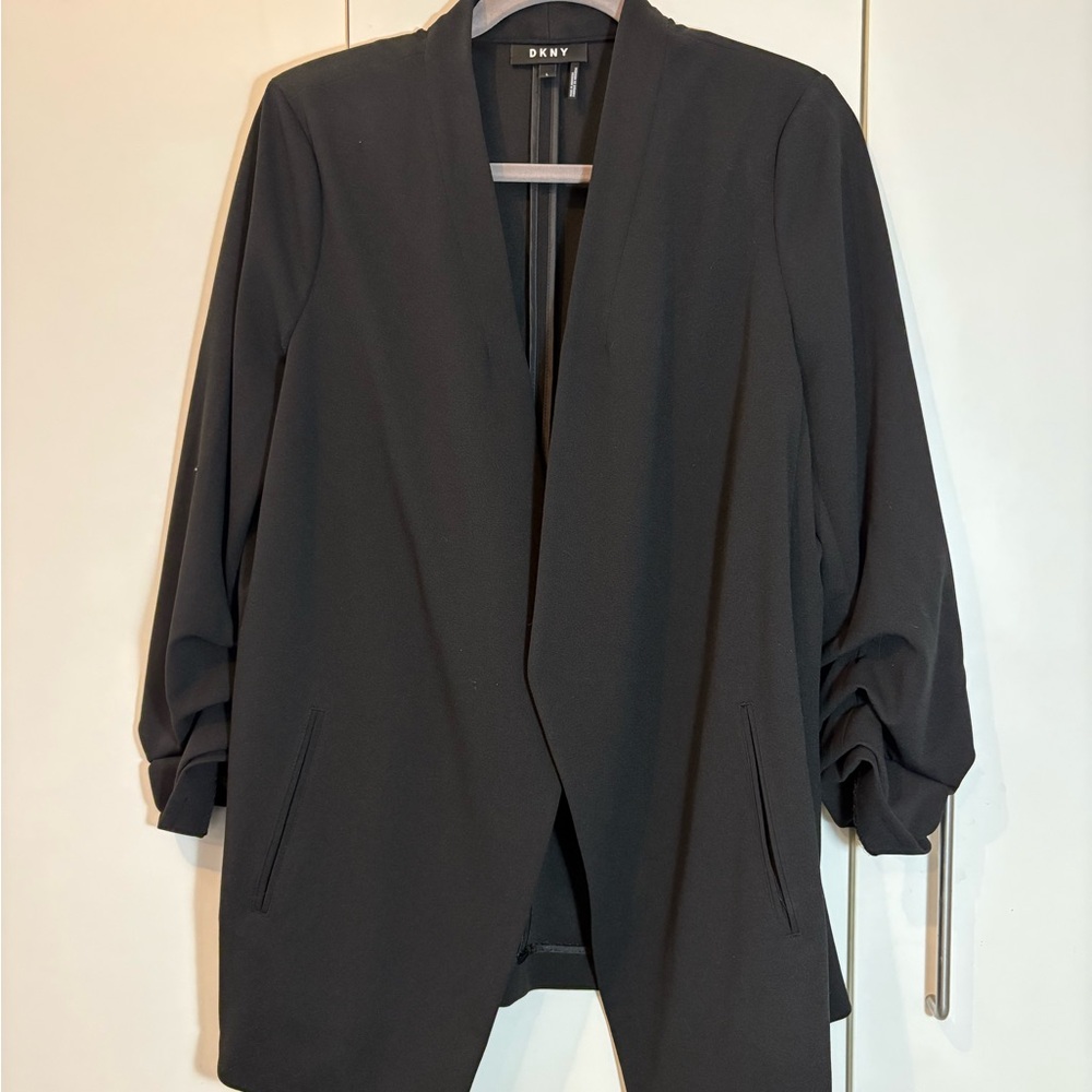 DKNY Black Open-Front Blazer